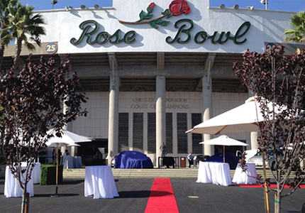The Rose Bowl in Pasadena, California is a National Historic Landmark